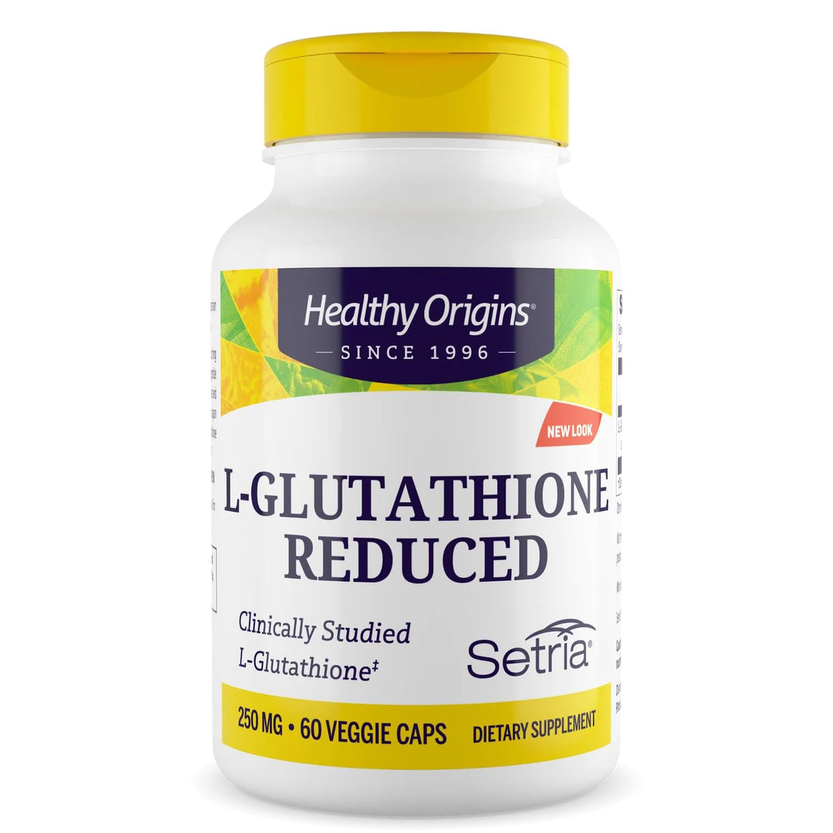 Healthy Origins Setria L-Glutathione Reduced 250mg capsules front view