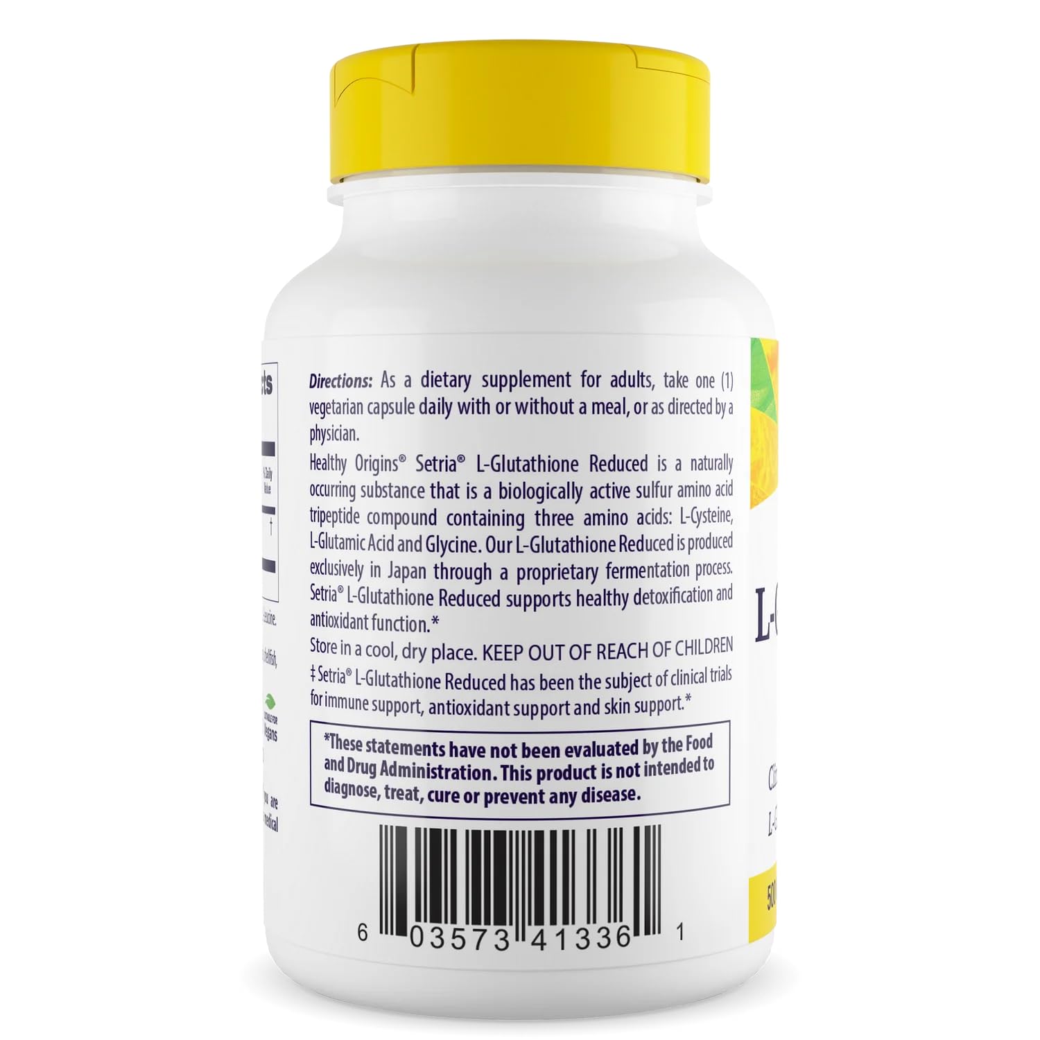 Healthy Origins Setria L-Glutathione Reduced 59g capsule close-up