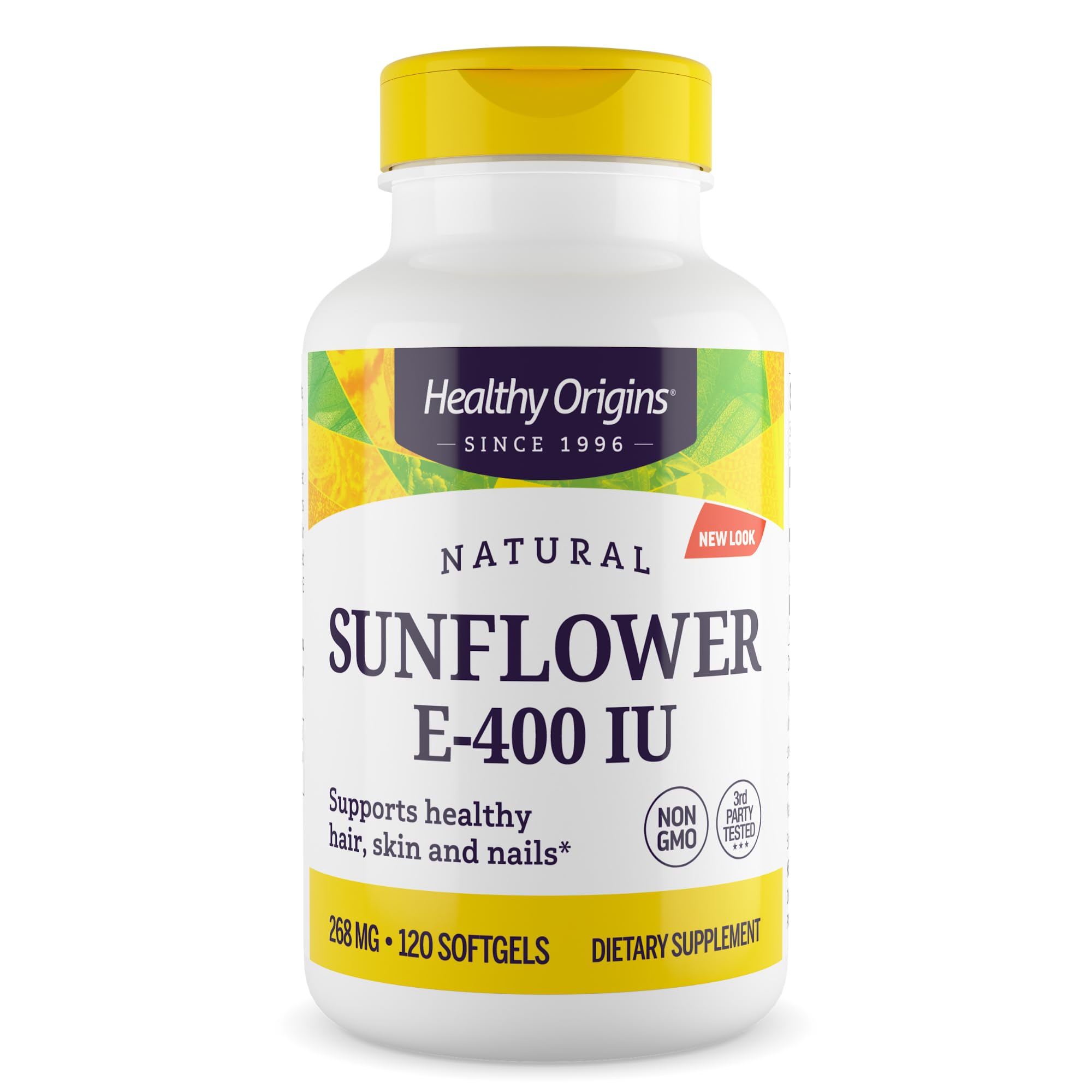 Healthy Origins Sunflower E-400 IU Vitamin E 50g front view