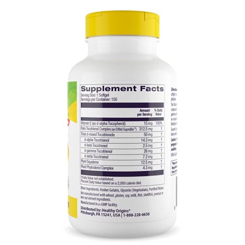 Healthy Origins Tocomin SupraBio Vitamin E Complex 82g side view