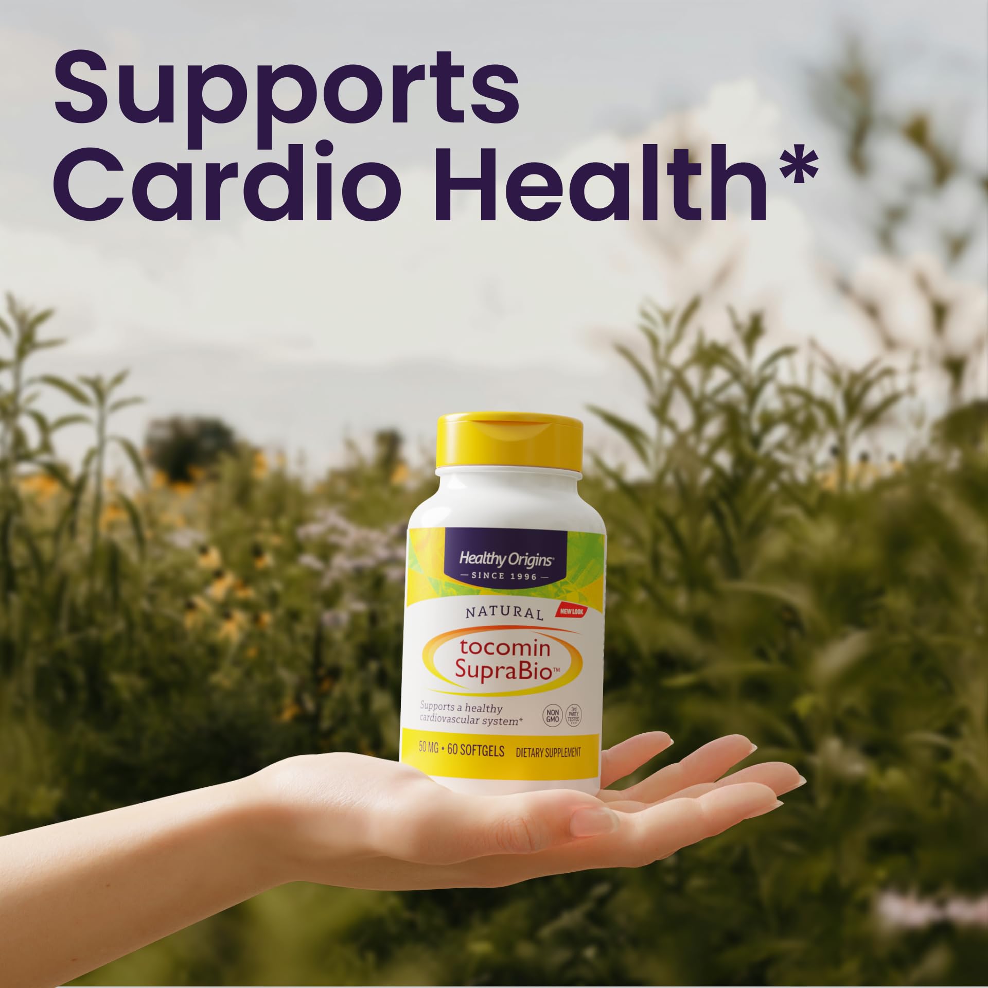 Healthy Origins Tocomin SupraBio Vitamin E Complex capsule close-up