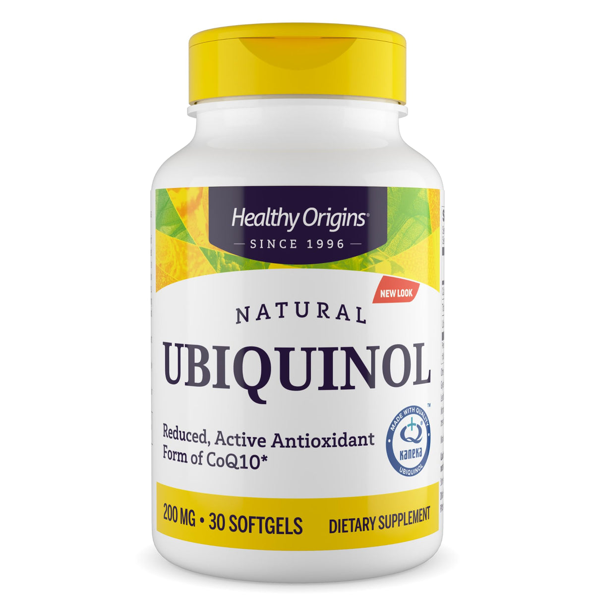 Healthy Origins Ubiquinol 200mg CoQ10 Softgels front view