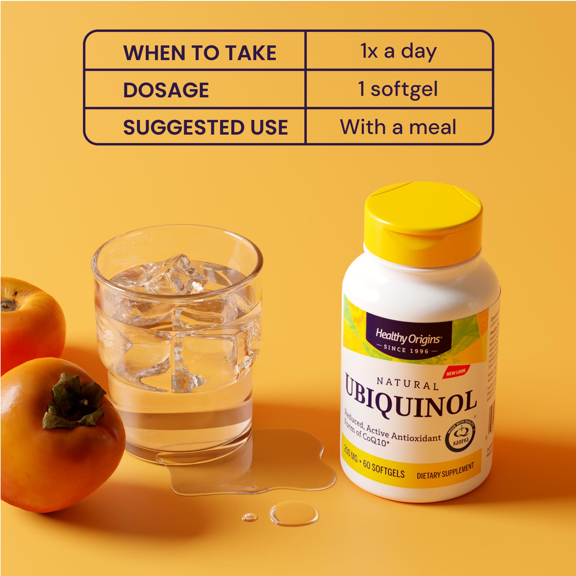 Healthy Origins Ubiquinol 200mg CoQ10 Softgels packaging