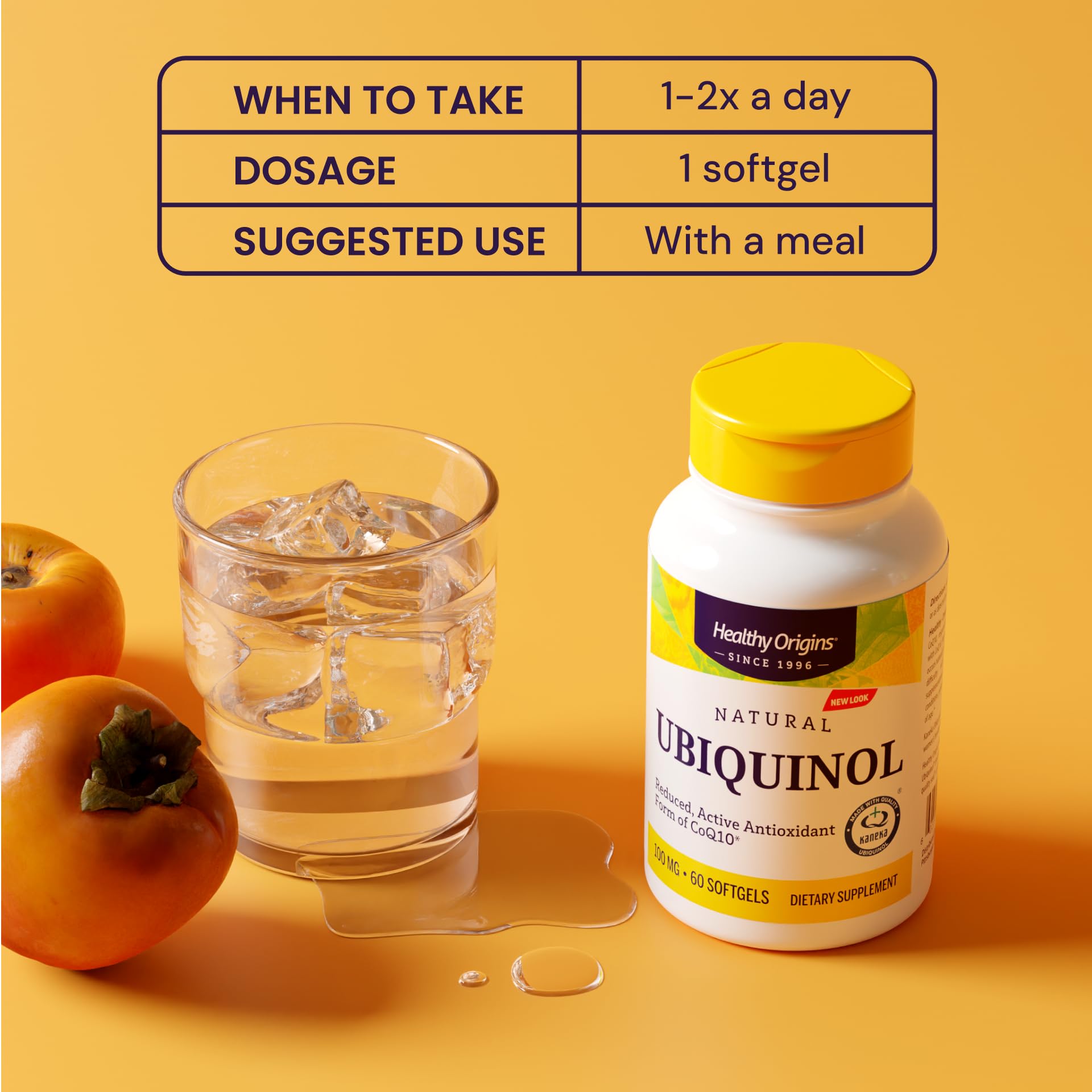 Healthy Origins Ubiquinol CoQ10 100mg softgels close-up of softgel