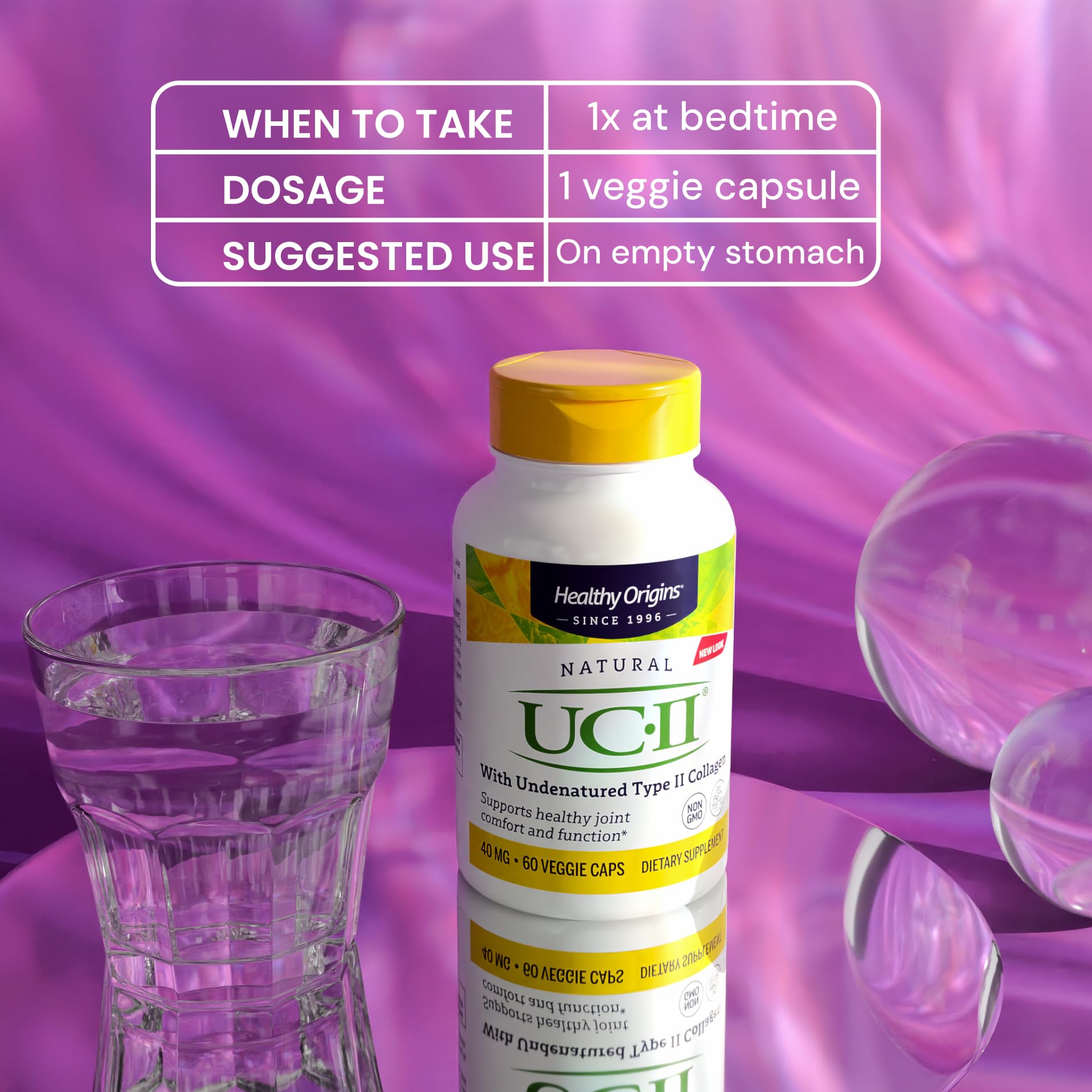 Healthy Origins UC-II Collagen 40mg supplement ingredients list