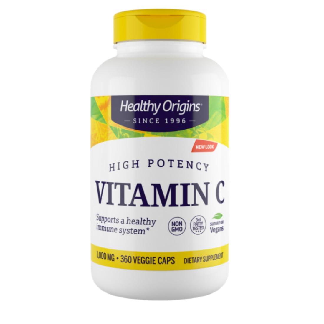Healthy Origins Vitamin C 1000mg capsules front view