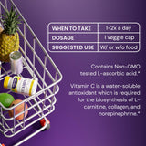Healthy Origins Vitamin C capsules with measuring spoon
