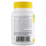 Healthy Origins Vitamin D3 & K2 Supplement bottle with capsules
