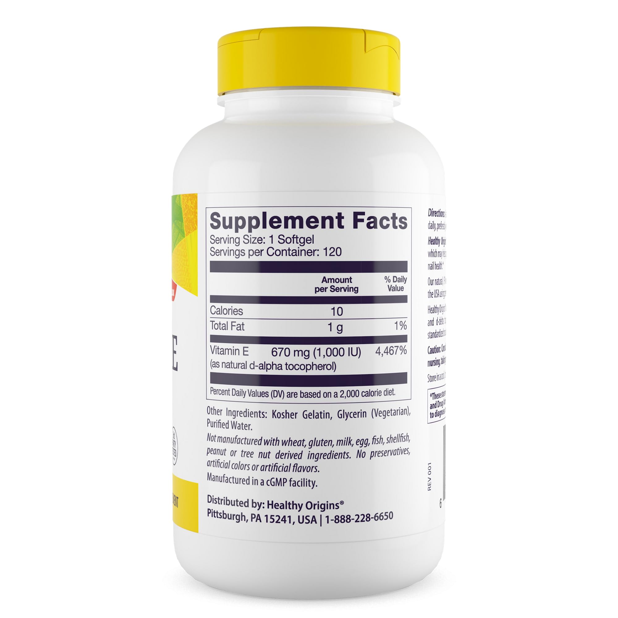 Healthy Origins Vitamin E 200g capsule close-up
