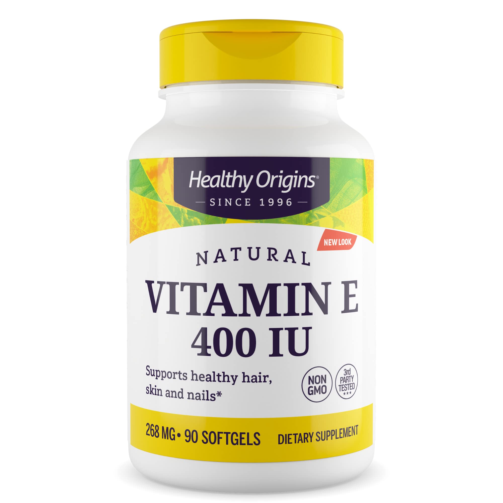 Healthy Origins Vitamin E 400 IU Softgels front view