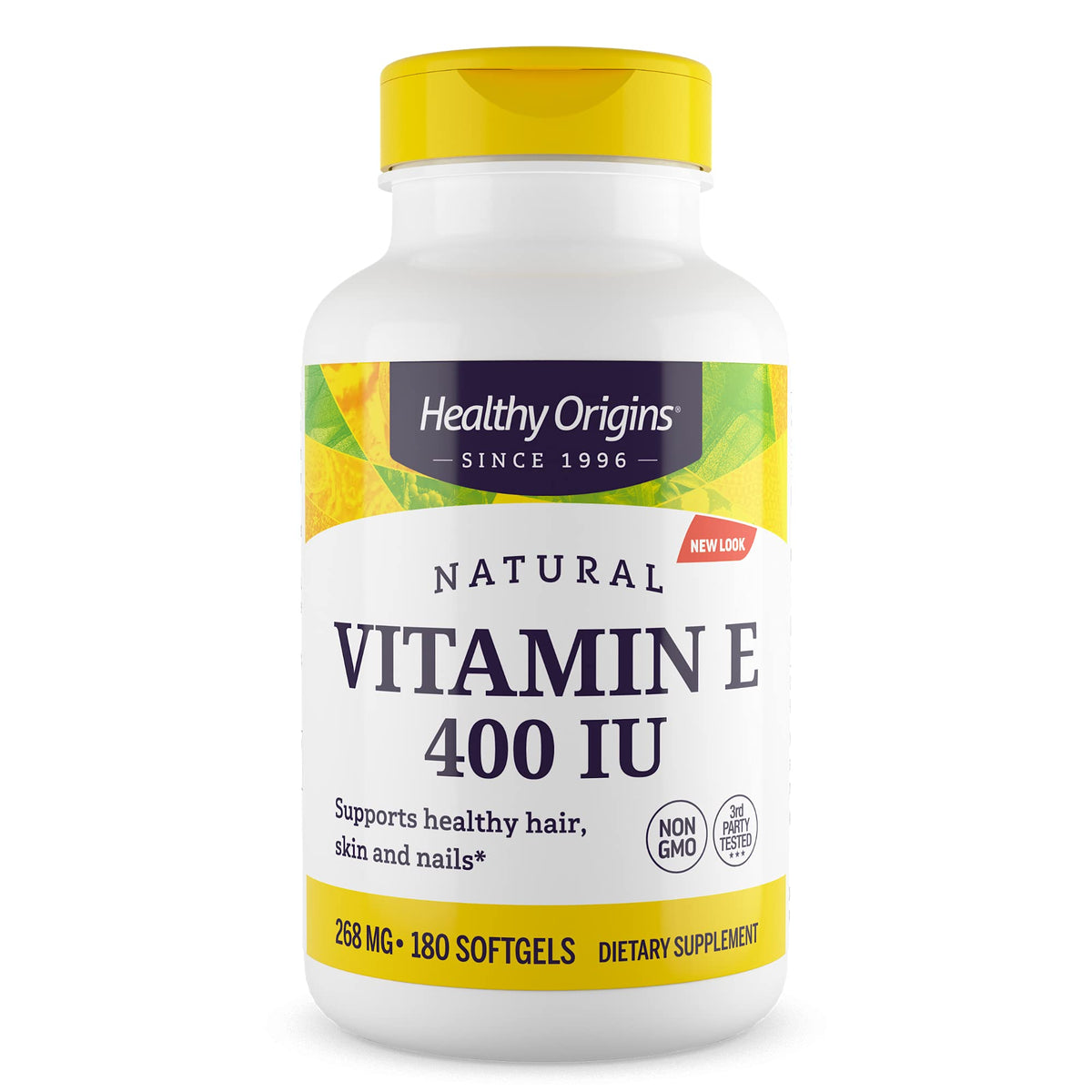 Healthy Origins Vitamin E 400 IU Softgels front view