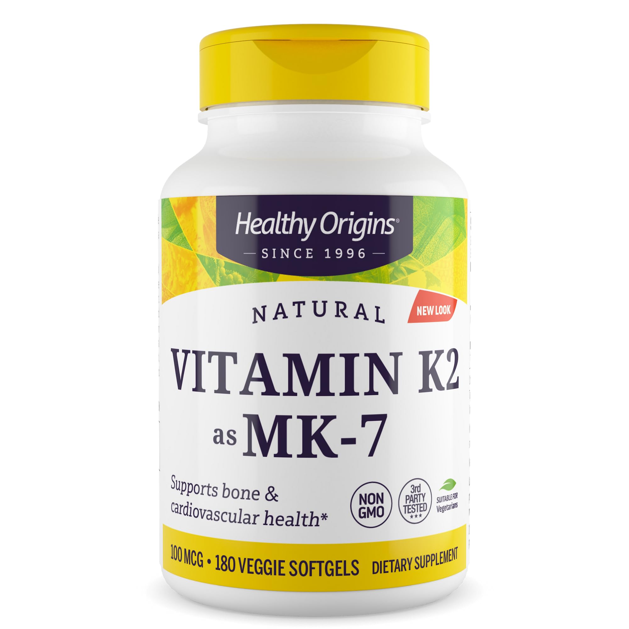 Healthy Origins Vitamin K2 MK-7 68g front view of packaging