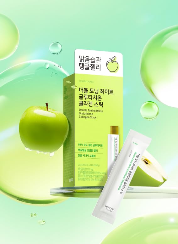 HEALTHY PLACE Collagen Jelly Stick packaging with green apple flavour