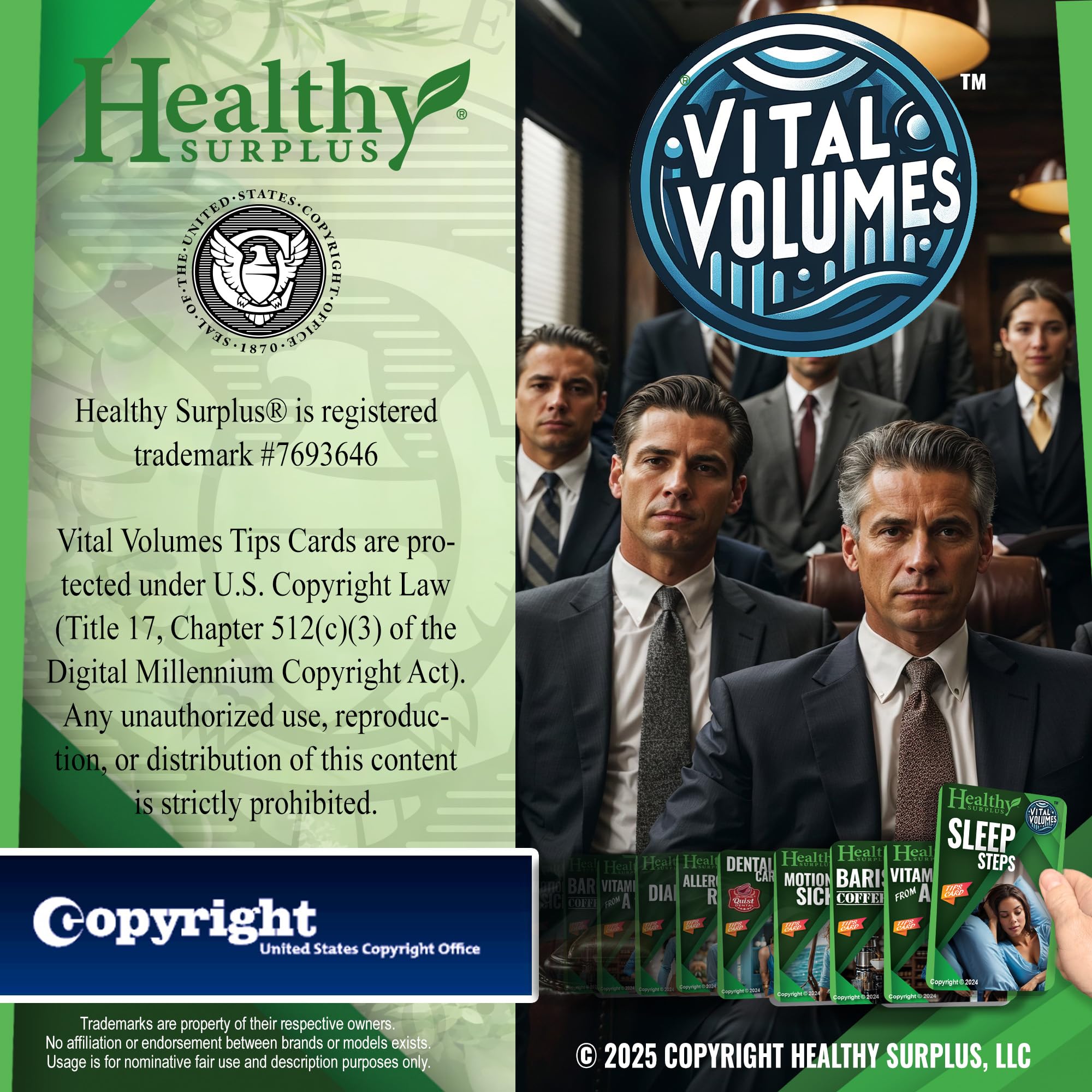Healthy Surplus Vitamin B12 Supplement Tablets 500 mcg with Vital Volumes Tips Card