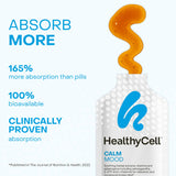 Healthycell 5-HTP MicroGel gel pack opened with gel visible