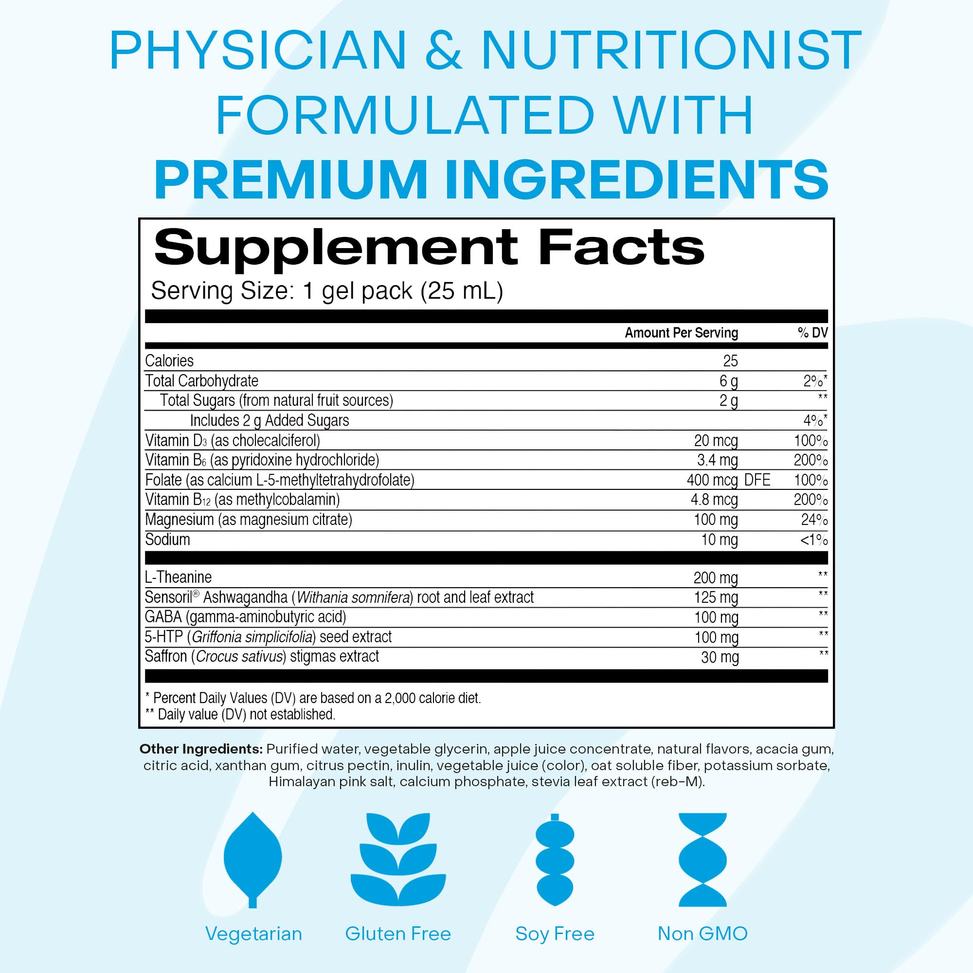 Healthycell 5-HTP MicroGel pack with berries and lemon slices