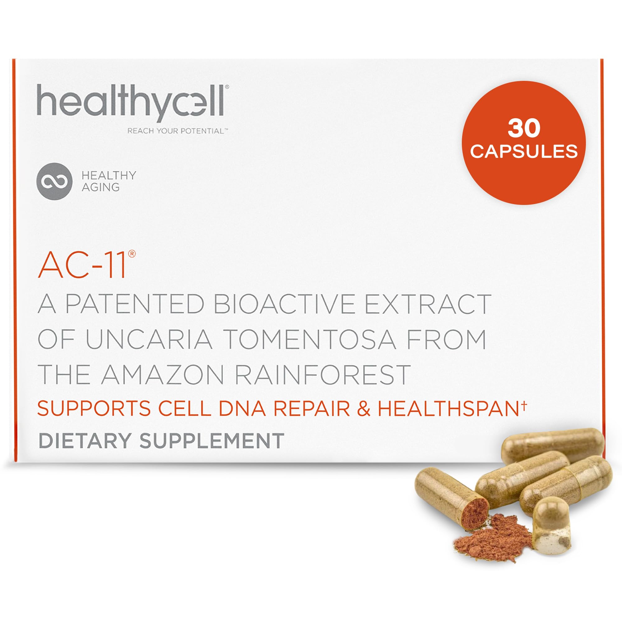 Healthycell AC-11 DNA Repair Supplement 350mg front view