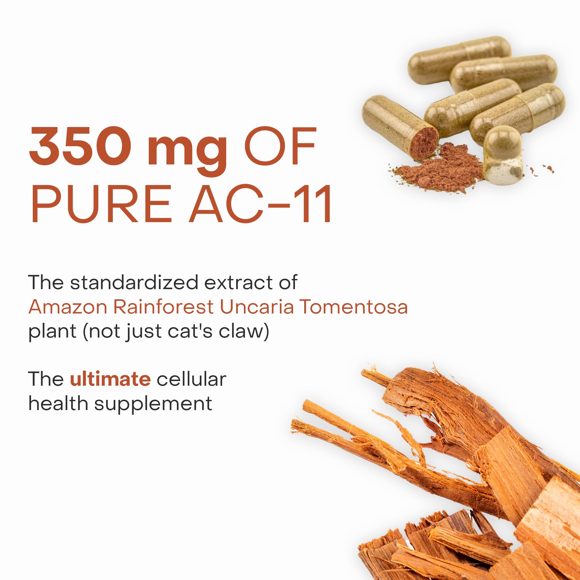 Healthycell AC-11 DNA Repair Supplement 350mg side view