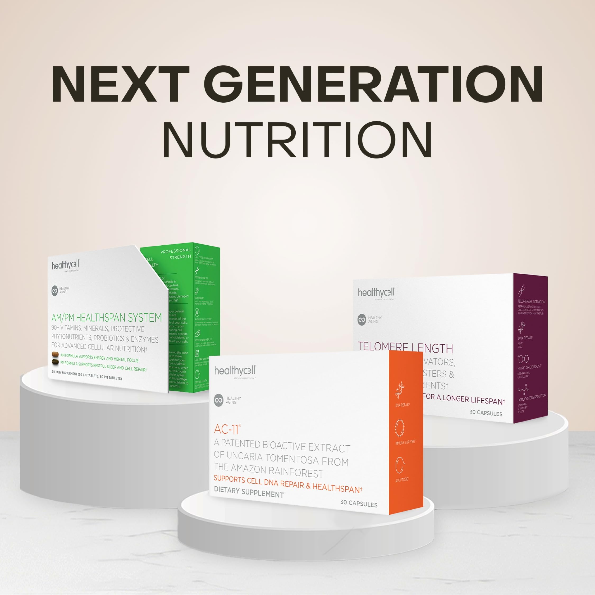 Healthycell AC-11 DNA Repair Supplement 350mg with ingredients list