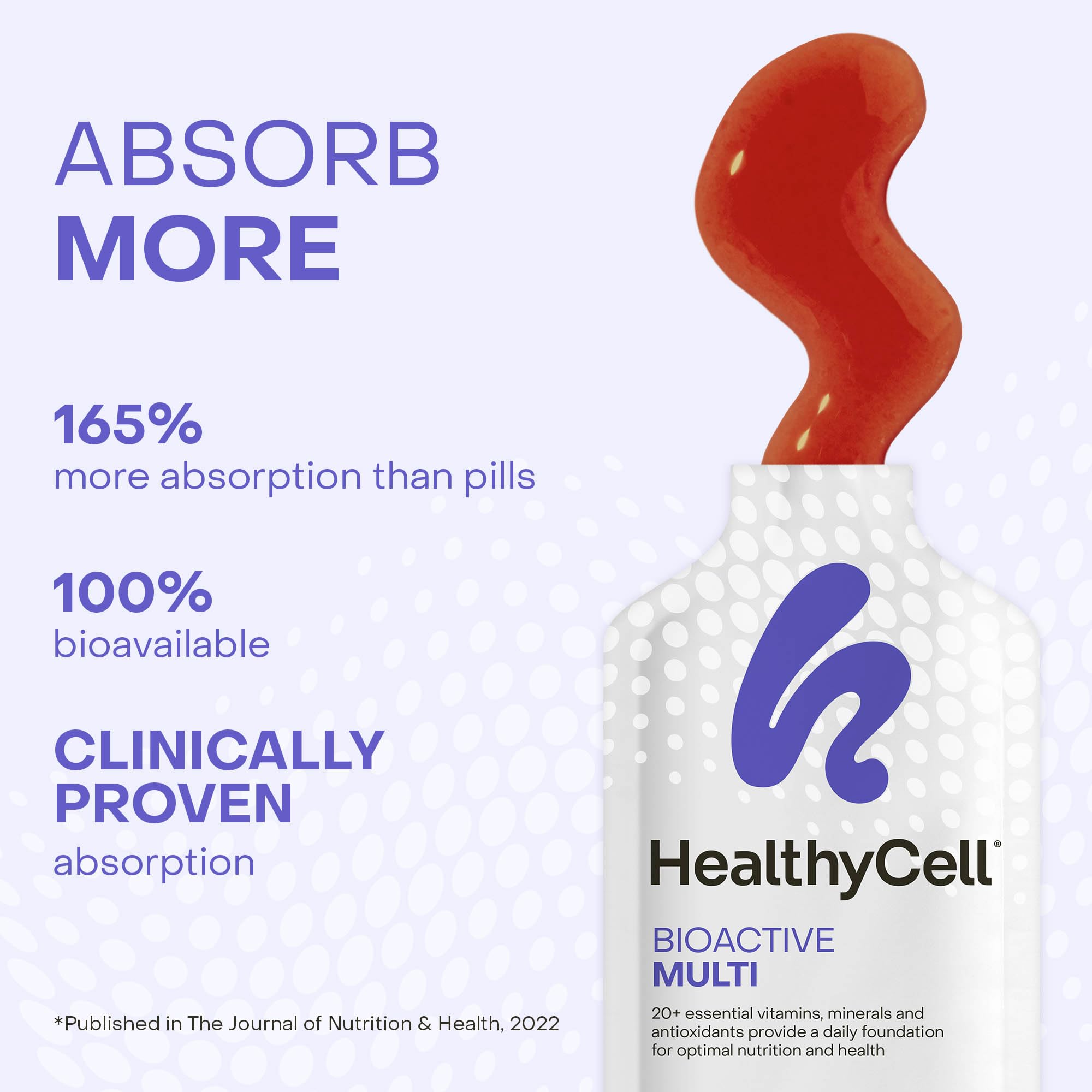 Healthycell Bioactive Multi Multivitamin Gel Pack packaging