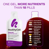 Healthycell Elderberry MicroGel nutritional information on back of pack
