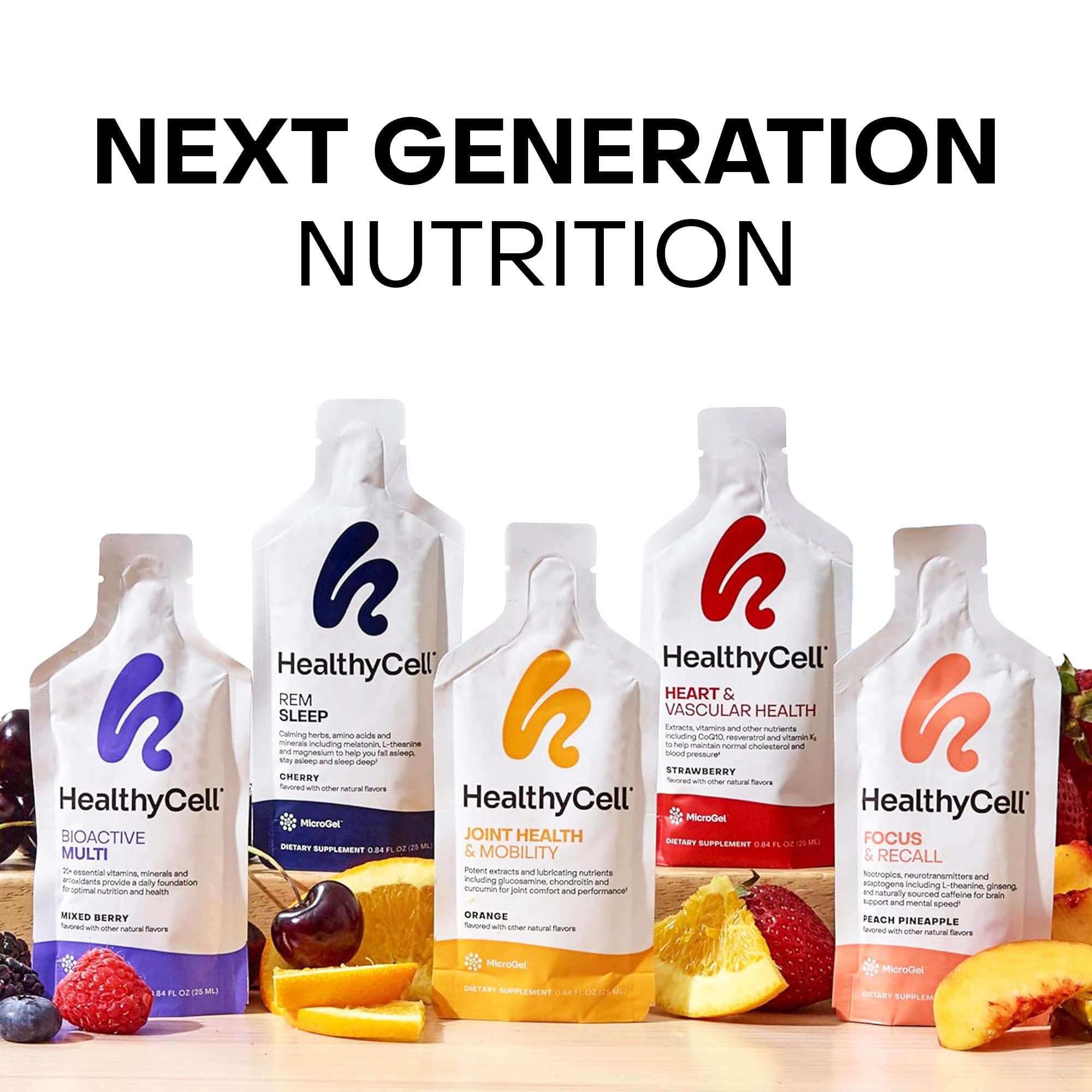 Healthycell Focus & Recall MicroGel gel pack in a smoothie