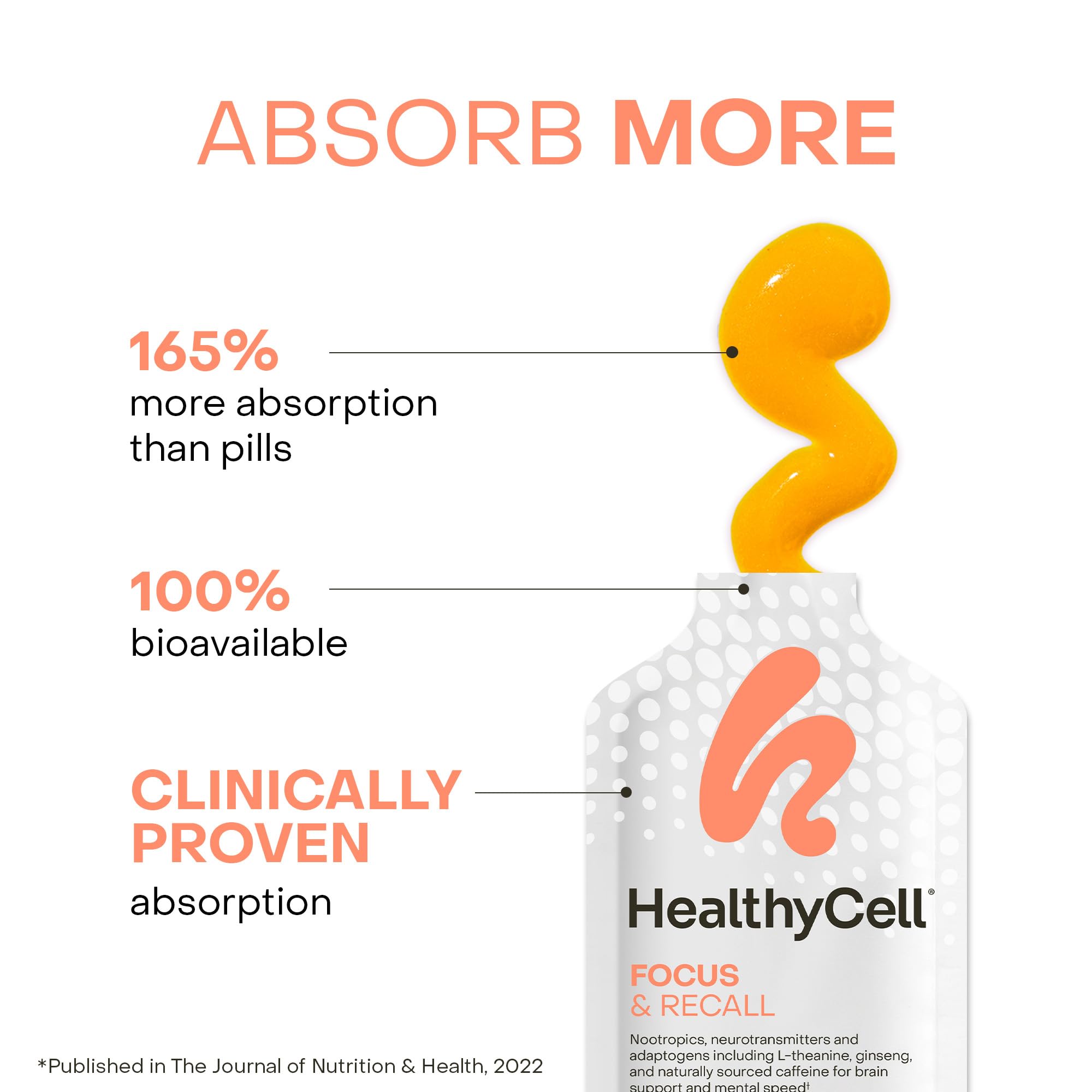 Healthycell Focus & Recall MicroGel gel pack opened