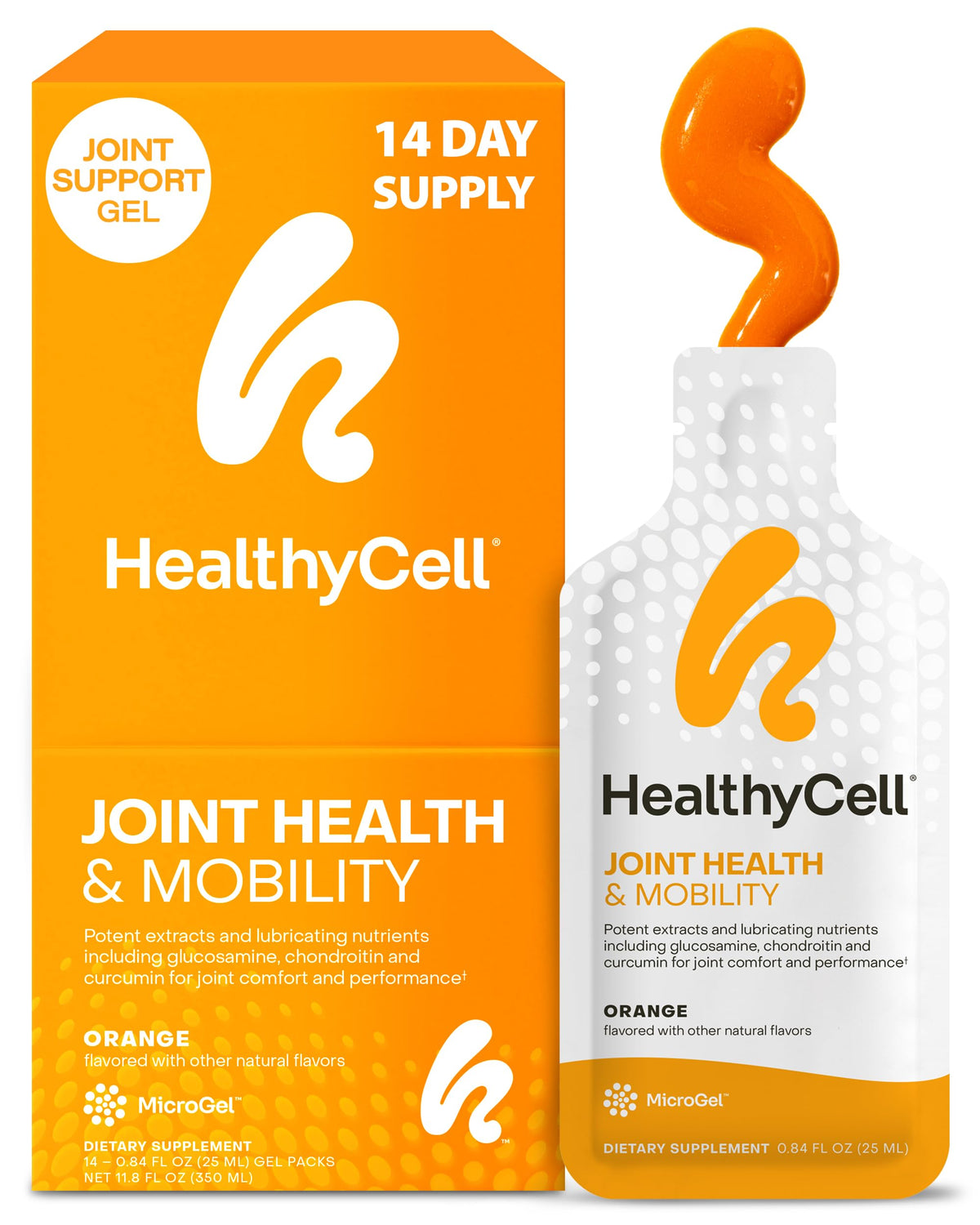 Healthycell Joint Health & Mobility MicroGel front view with packaging