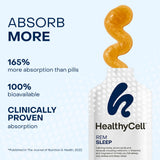 HealthyCell REM Sleep Aid Liquid Gel Supplement gel pack in hand