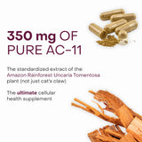 Healthycell Telomere Length Supplement back view with dosage instructions