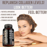 HEALTHYU NUTRITION Multi Collagen Peptides Capsules opened bottle