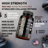 HEALTHYU NUTRITION Multi Collagen Peptides Capsules side view