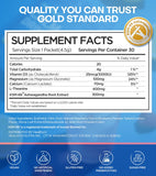 HealthyVi Magnesium Glycinate Powder Drink Mix with water and ice