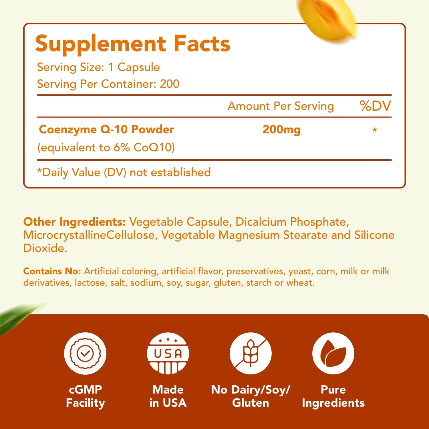 HealthyWayRx CoQ10 200mg capsules side view