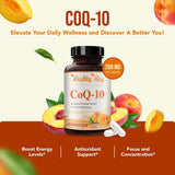HealthyWayRx CoQ10 200mg capsules with measuring spoon