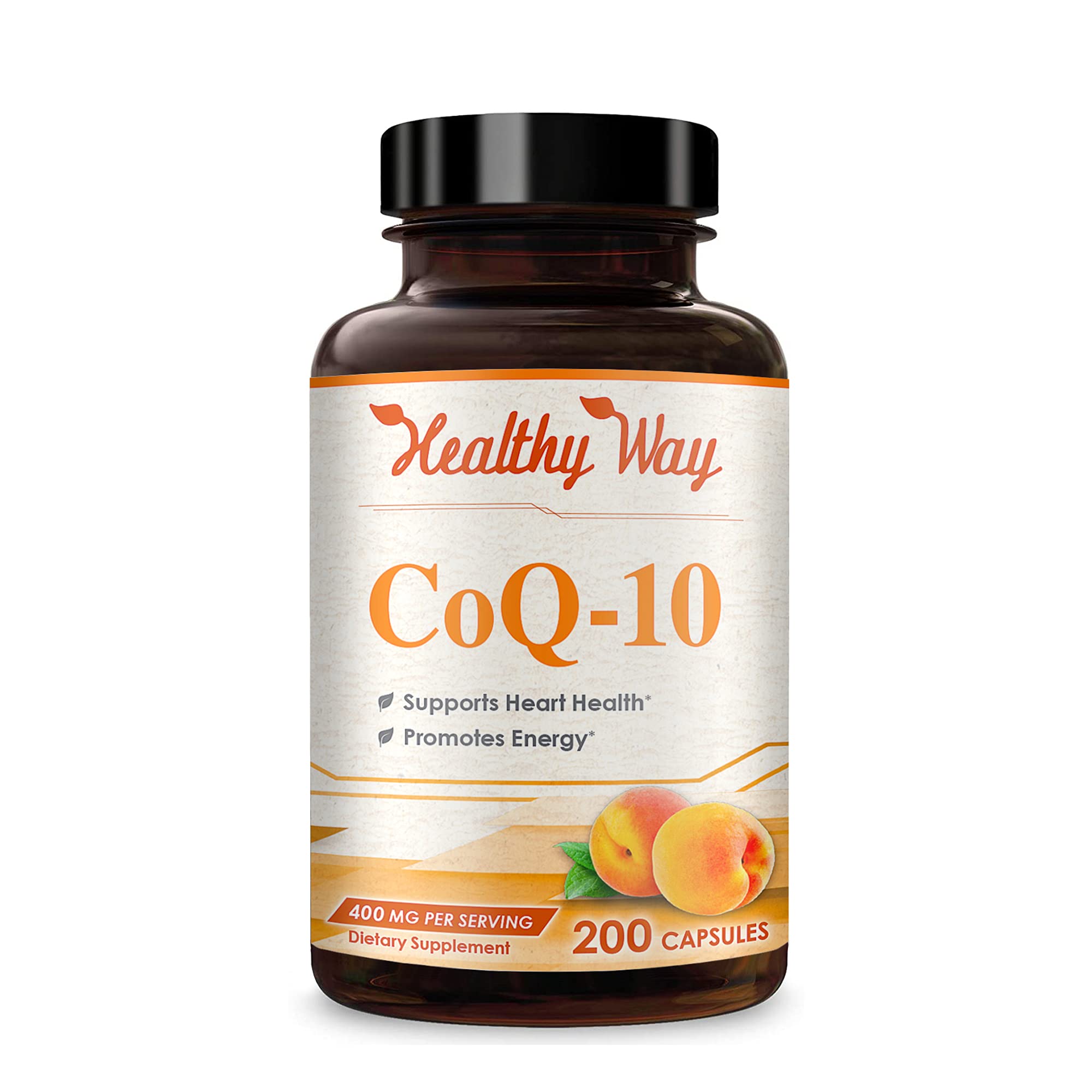 HealthyWayRx CoQ10 400mg capsules front view