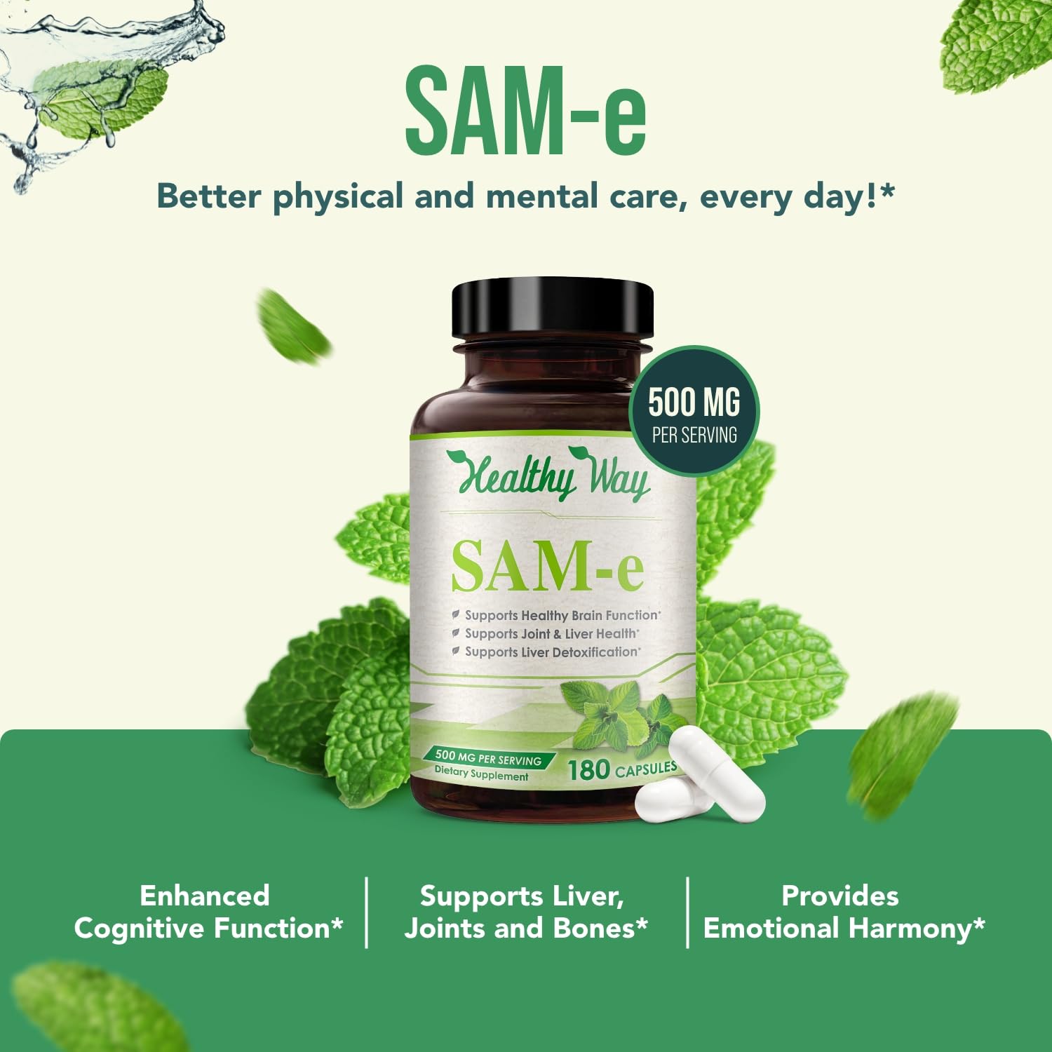 HealthyWayRx SAMe Supplement 150g packaging