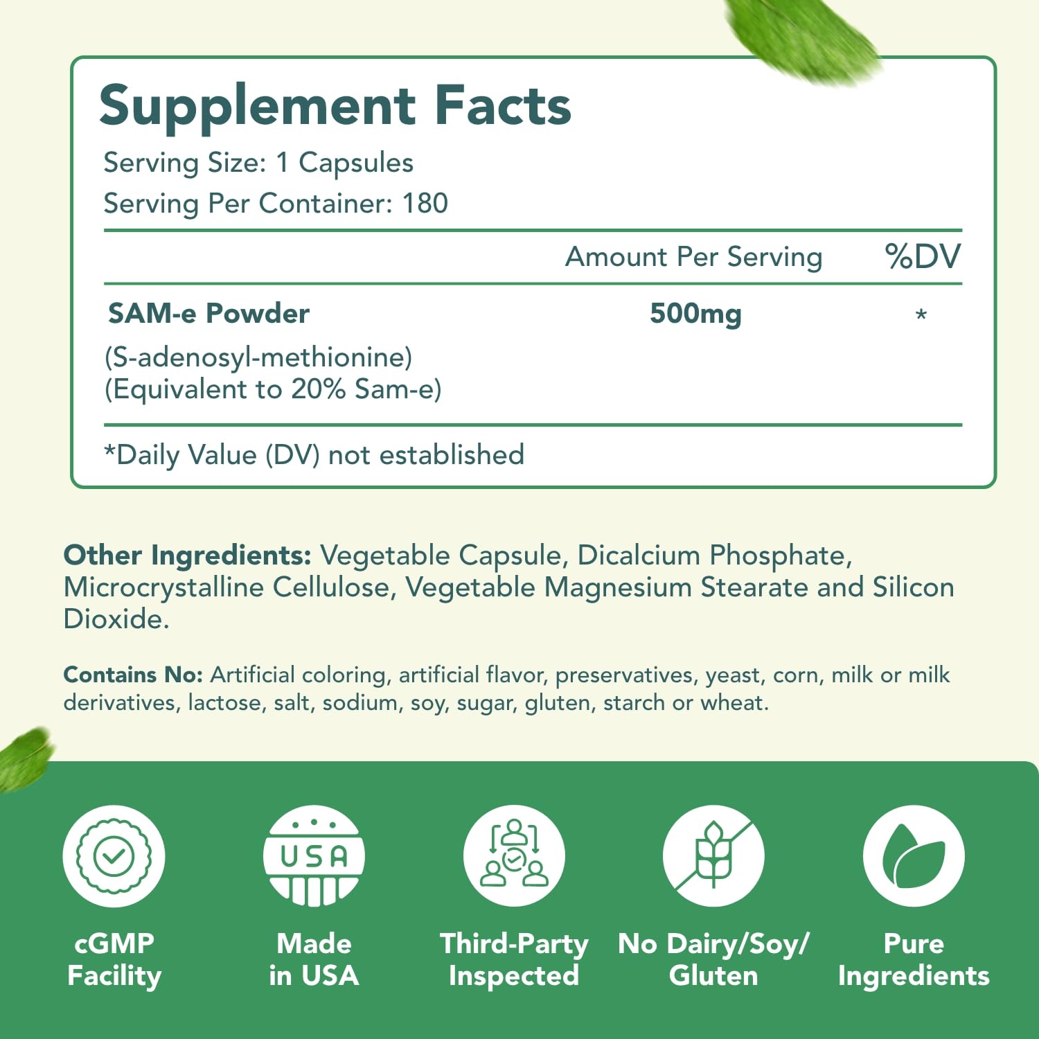 HealthyWayRx SAMe Supplement 150g with other supplements
