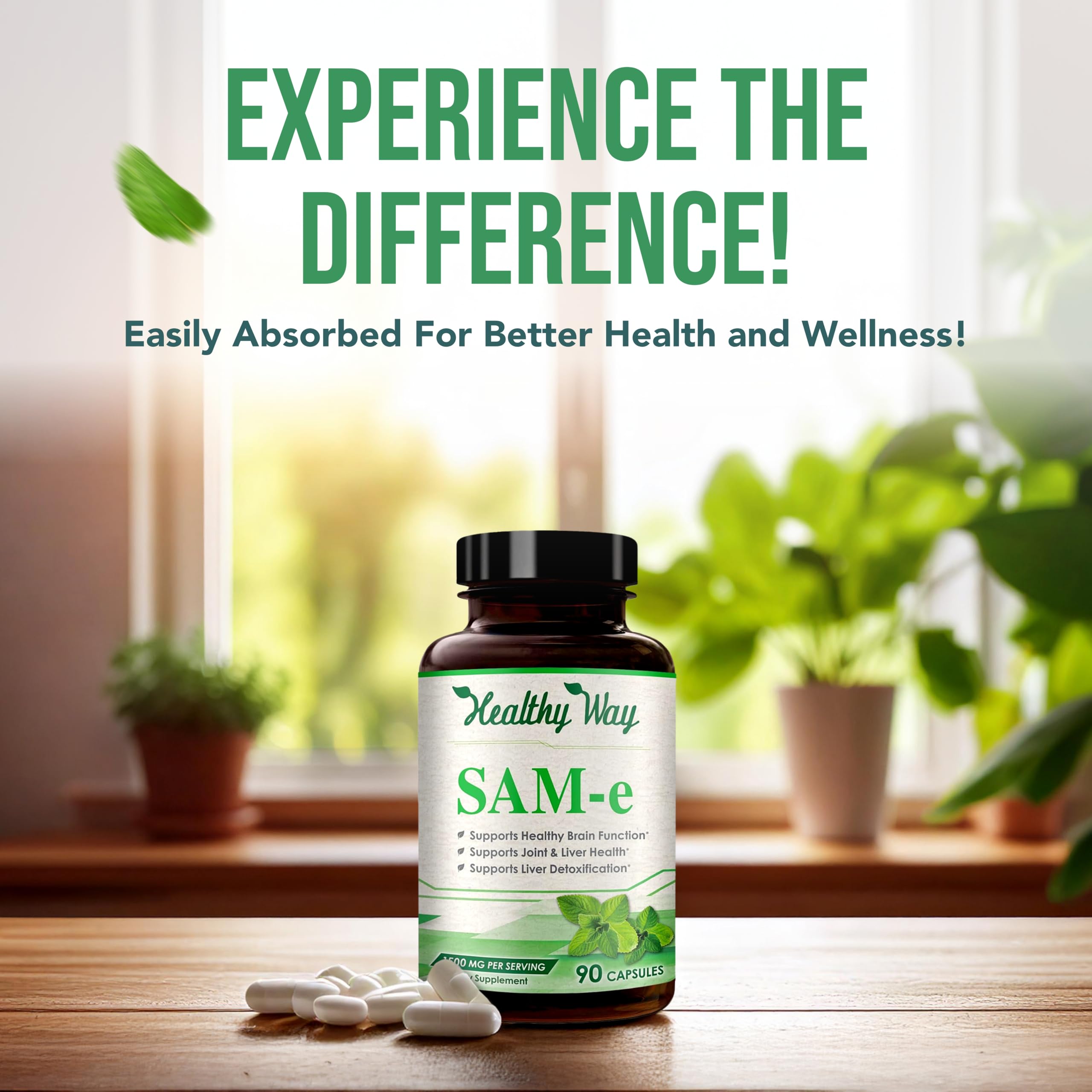 HealthyWayRx SAMe Supplement 68g capsule close-up