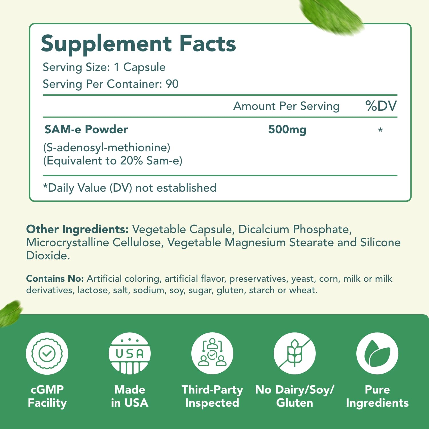 HealthyWayRx SAMe Supplement bottle with label