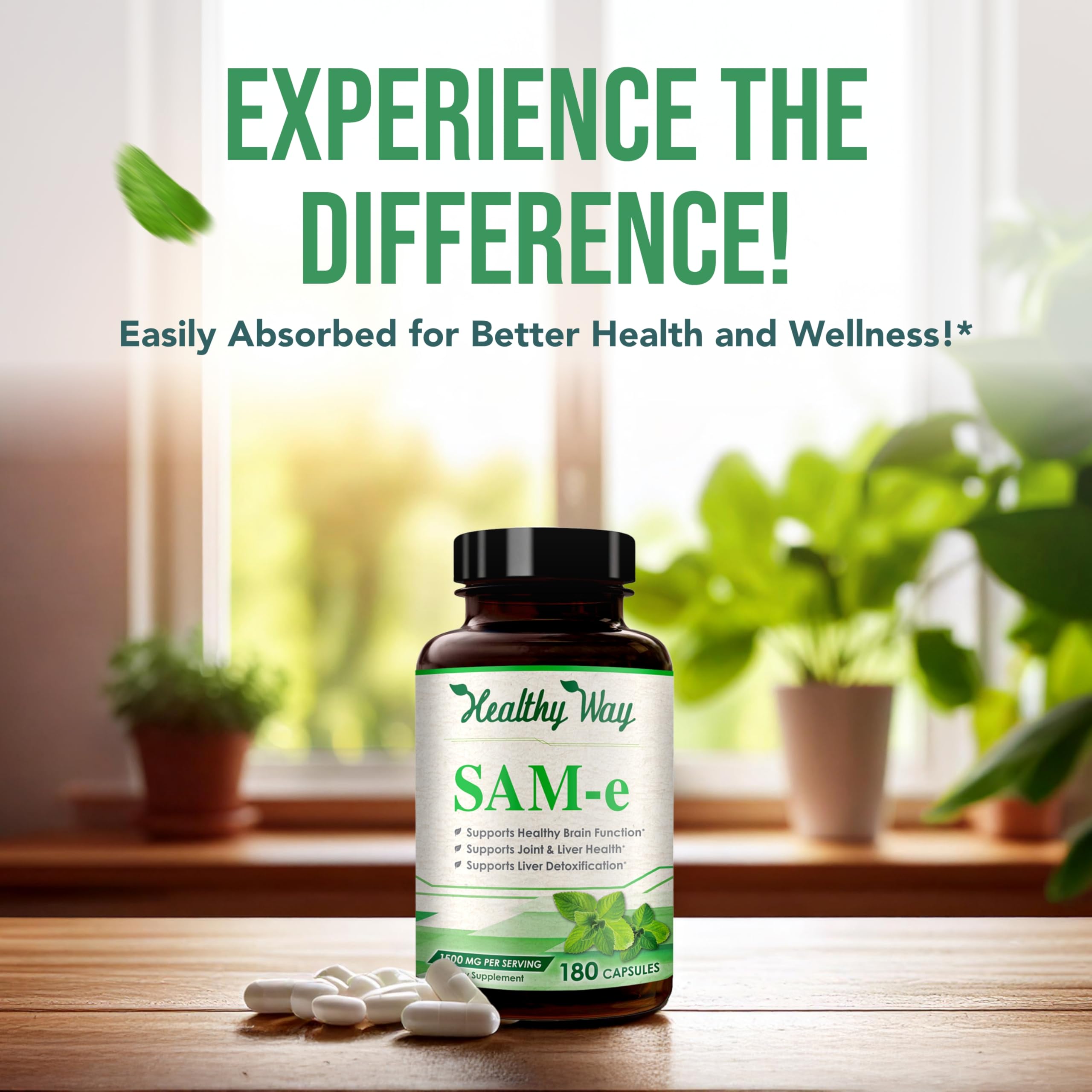 HealthyWayRx SAMe Supplement with a measuring spoon