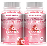 Healtionist Calcium Citrate Gummies 2000mg front view