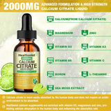 Healtionist Calcium Citrate Liquid Drops 2000mg bottle with dropper
