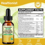 Healtionist Calcium Citrate Liquid Drops 2000mg side view
