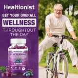 Healtionist Glucosamine Chondroitin Gummies next to a glass of water