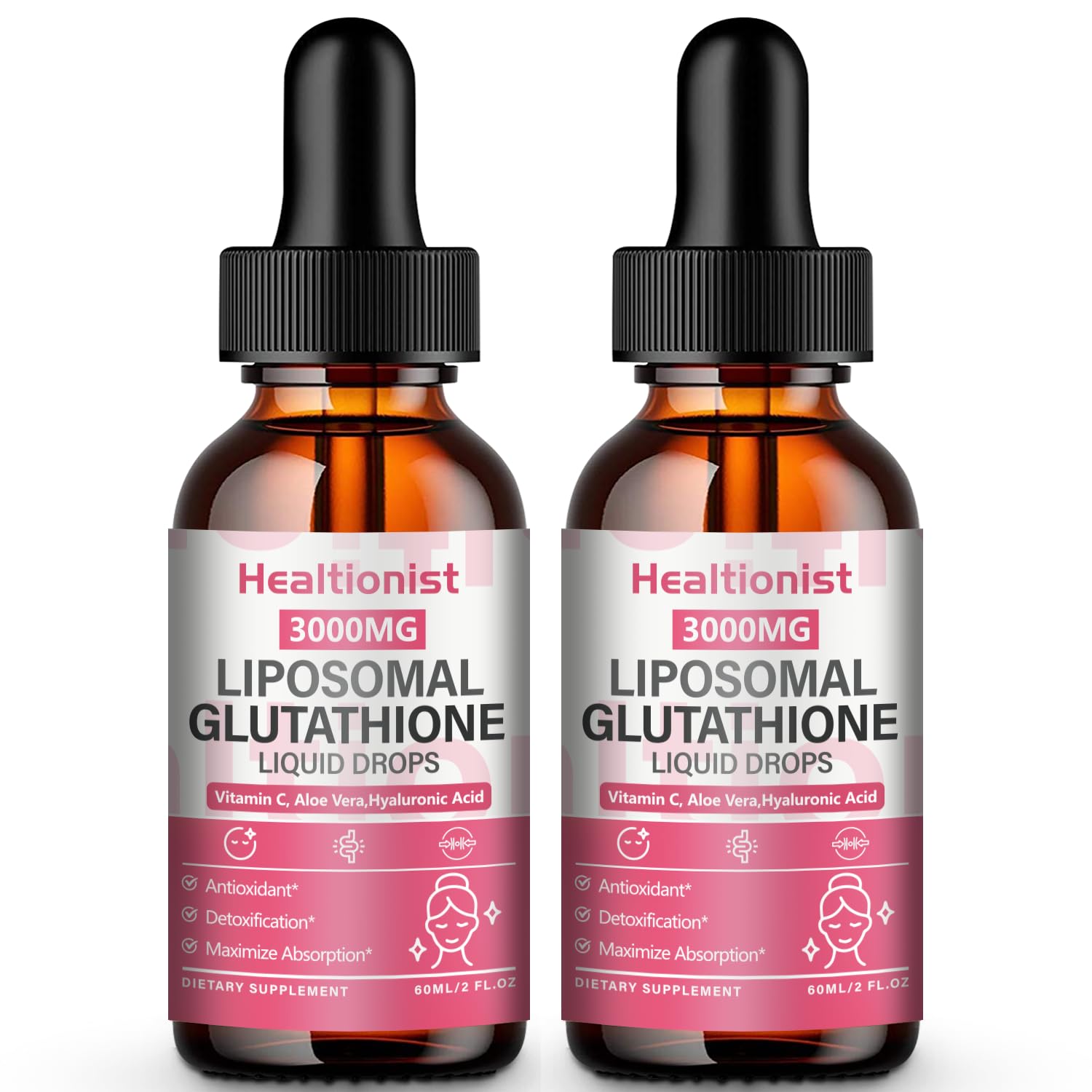 Healtionist Liposomal Glutathione Liquid Drops 2500mg front view