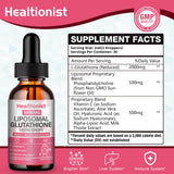 Healtionist Liposomal Glutathione Liquid Drops bottle side view