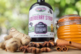 Heartland Elderberry Farms Organic Elderberry Syrup 939g with fresh elderberries