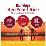 HeartShape Red Yeast Rice 1200mg supplement bottle side view