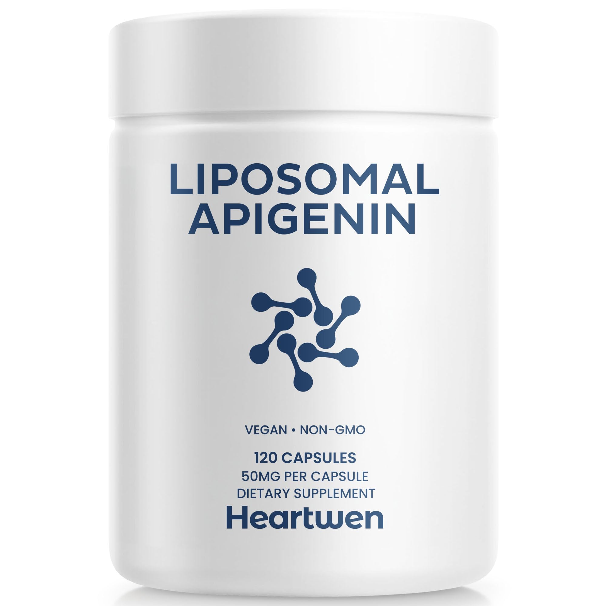 Heartwen Liposomal Apigenin Supplement 50mg Capsules front view